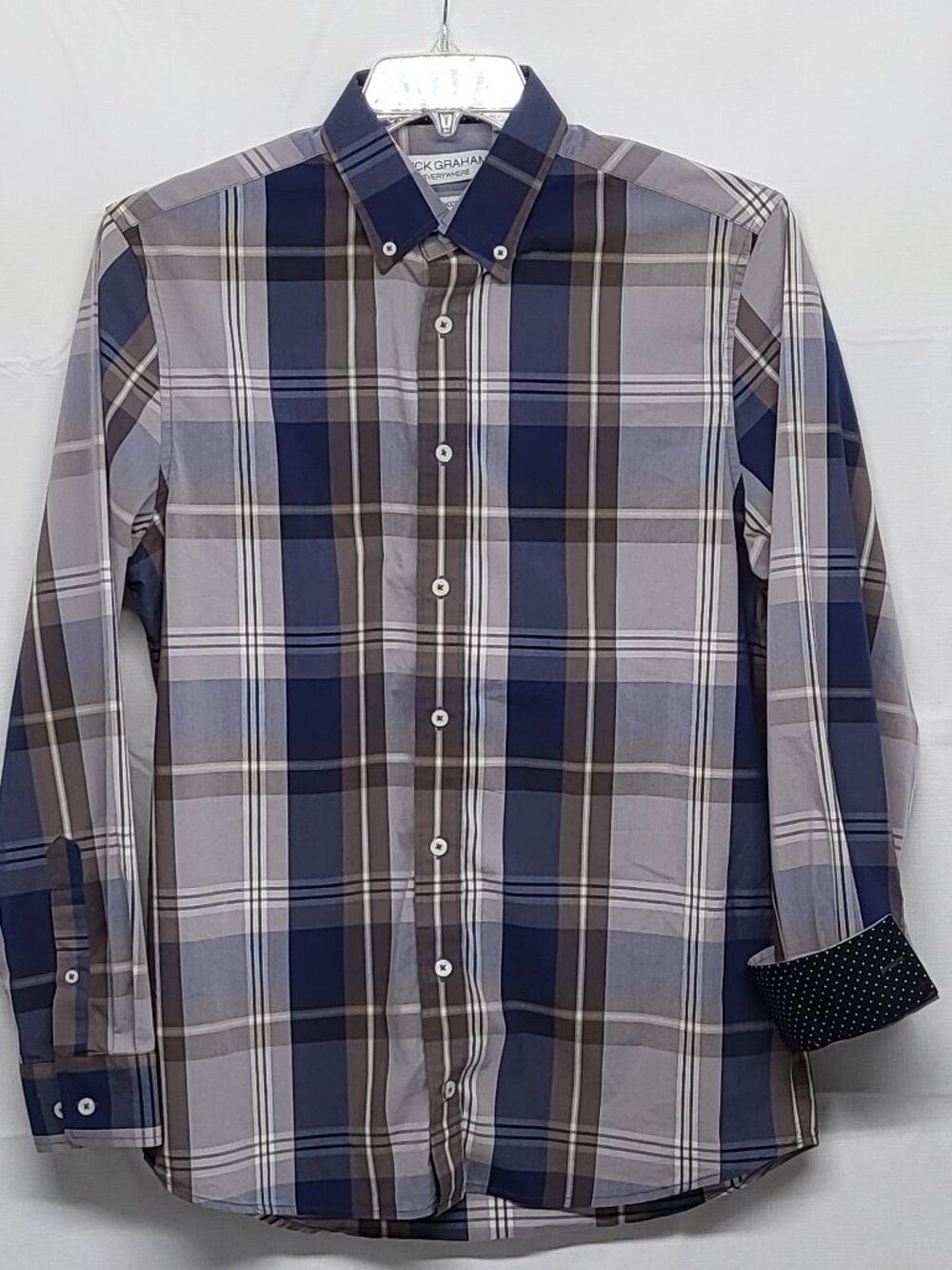 Nick Graham Everywhere Shirt Button Up Mens M Stretch Modern Fit Flip Cuff